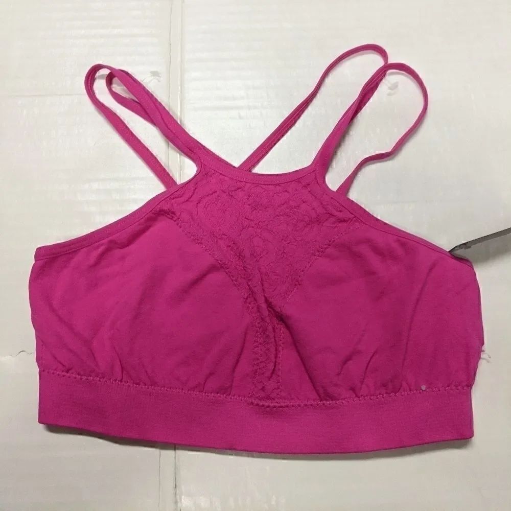 *NEW* LADIES SIZE SMALL PINK MULTI STRAP  BRA